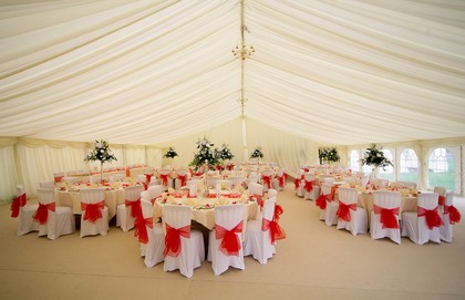 Marquee Linings above dinning