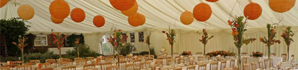 Marquee with Orange Orbs