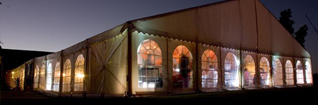 Marquee in early evening