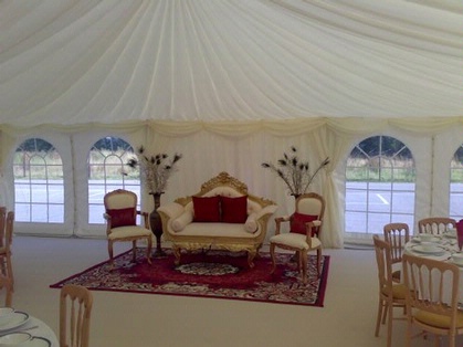 Marquee Linings above Throne