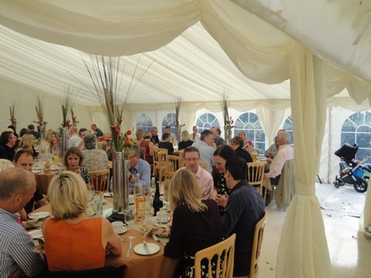 Marquee Linings above Guests