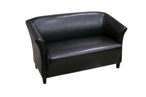Hireable Black leather Sofa